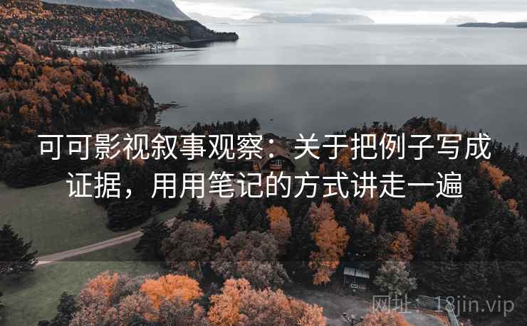 可可影视叙事观察：关于把例子写成证据，用用笔记的方式讲走一遍