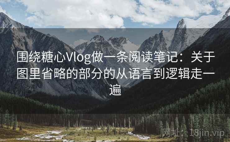 围绕糖心Vlog做一条阅读笔记：关于图里省略的部分的从语言到逻辑走一遍